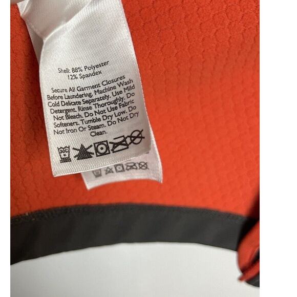 Eddie Bauer First Ascent Vented Full Zip Hiking Softshell Orange/Grey Womens Med - Picture 16 of 16
